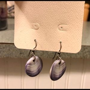 Pretty Earrings Purple with Gold accents